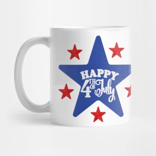 Happy 4th July Embroidery Sticker Mug